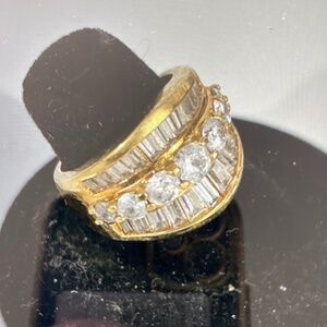 Vintage Sterling Silver Vermeil , Size 7